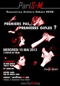 Munch Dîner-Débat n°71 – "l'amour BDSM, premiers pas, premières gifles" - Mercredi 15 mai 2013